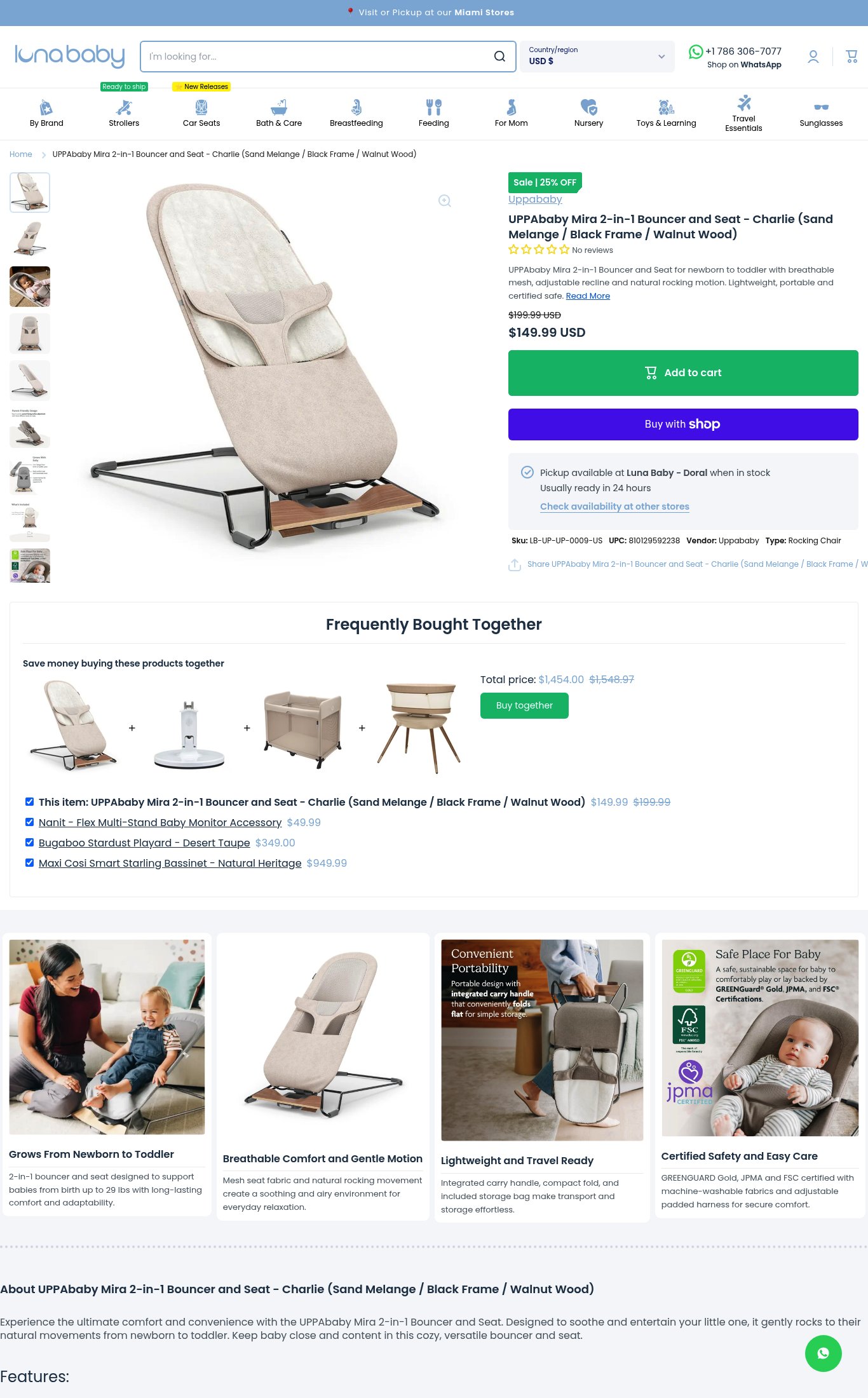 Luna Baby Store Miami page