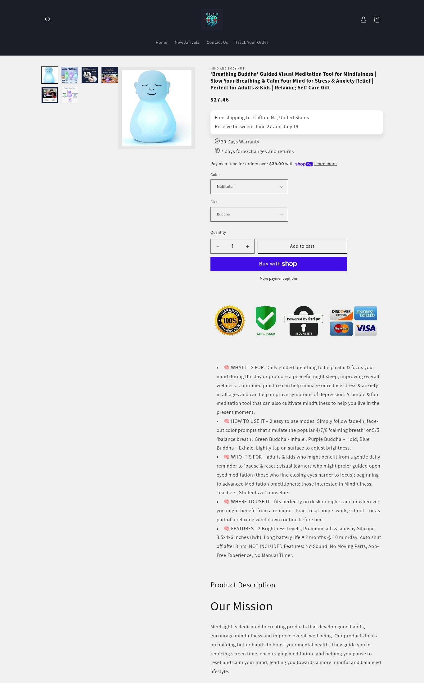 Mind and Body Hub page