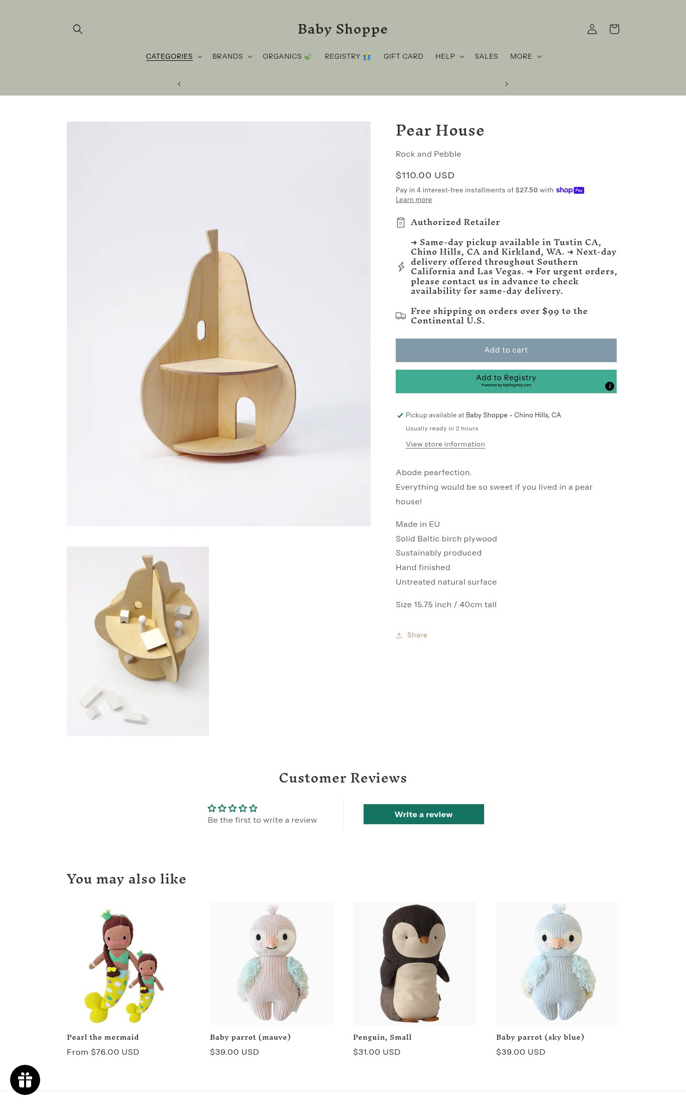 Baby Shoppe page