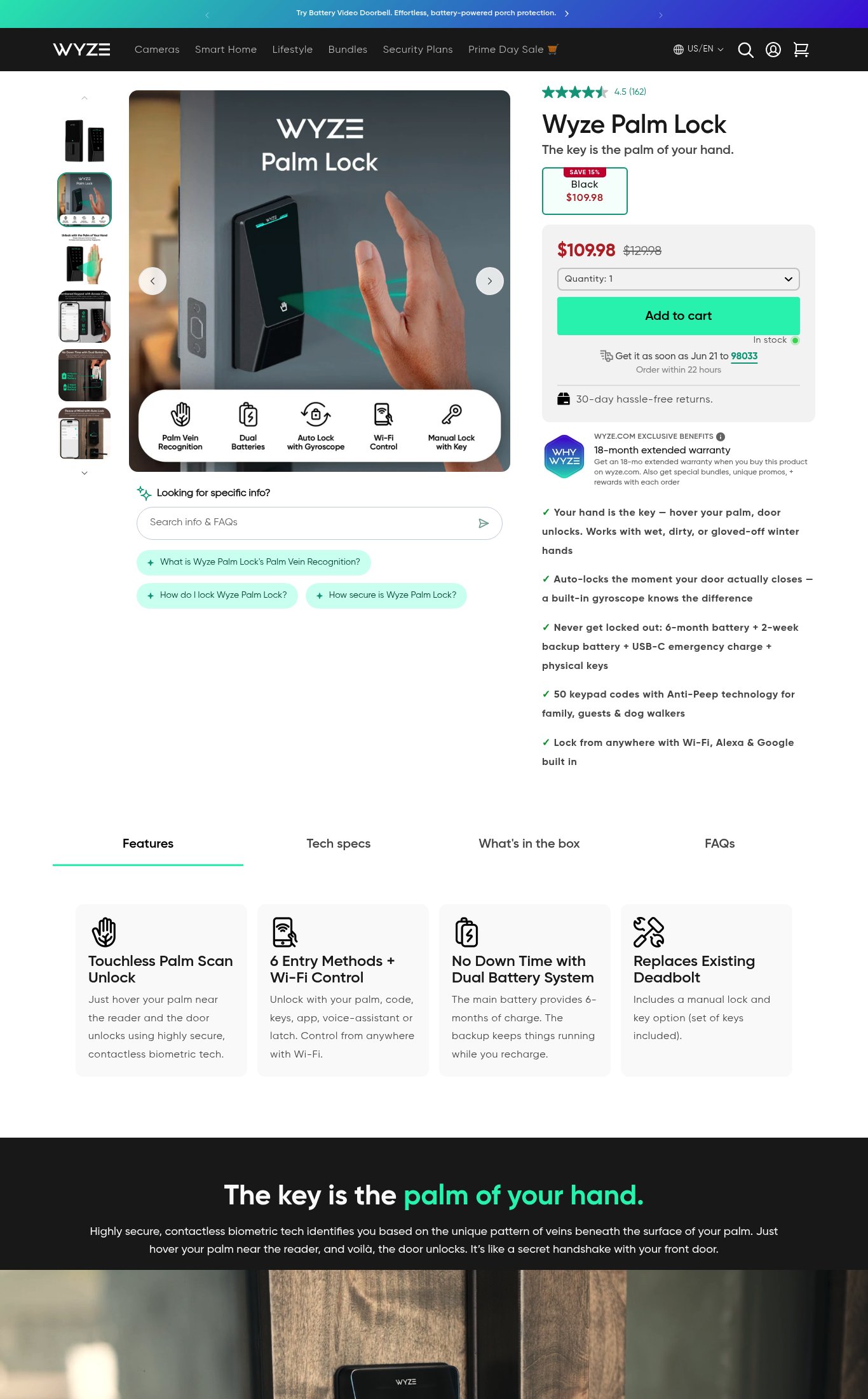 Wyze Labs, Inc. page