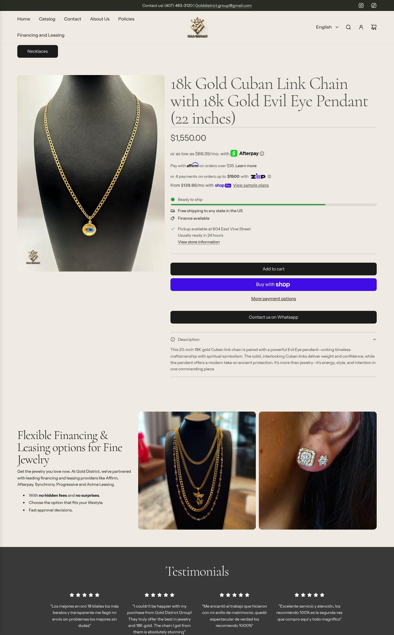 Gold District Group page