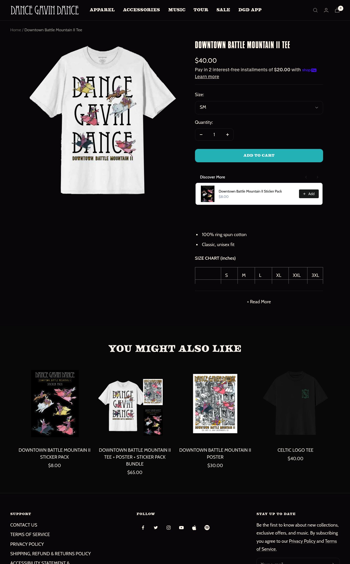 Dance Gavin Dance page
