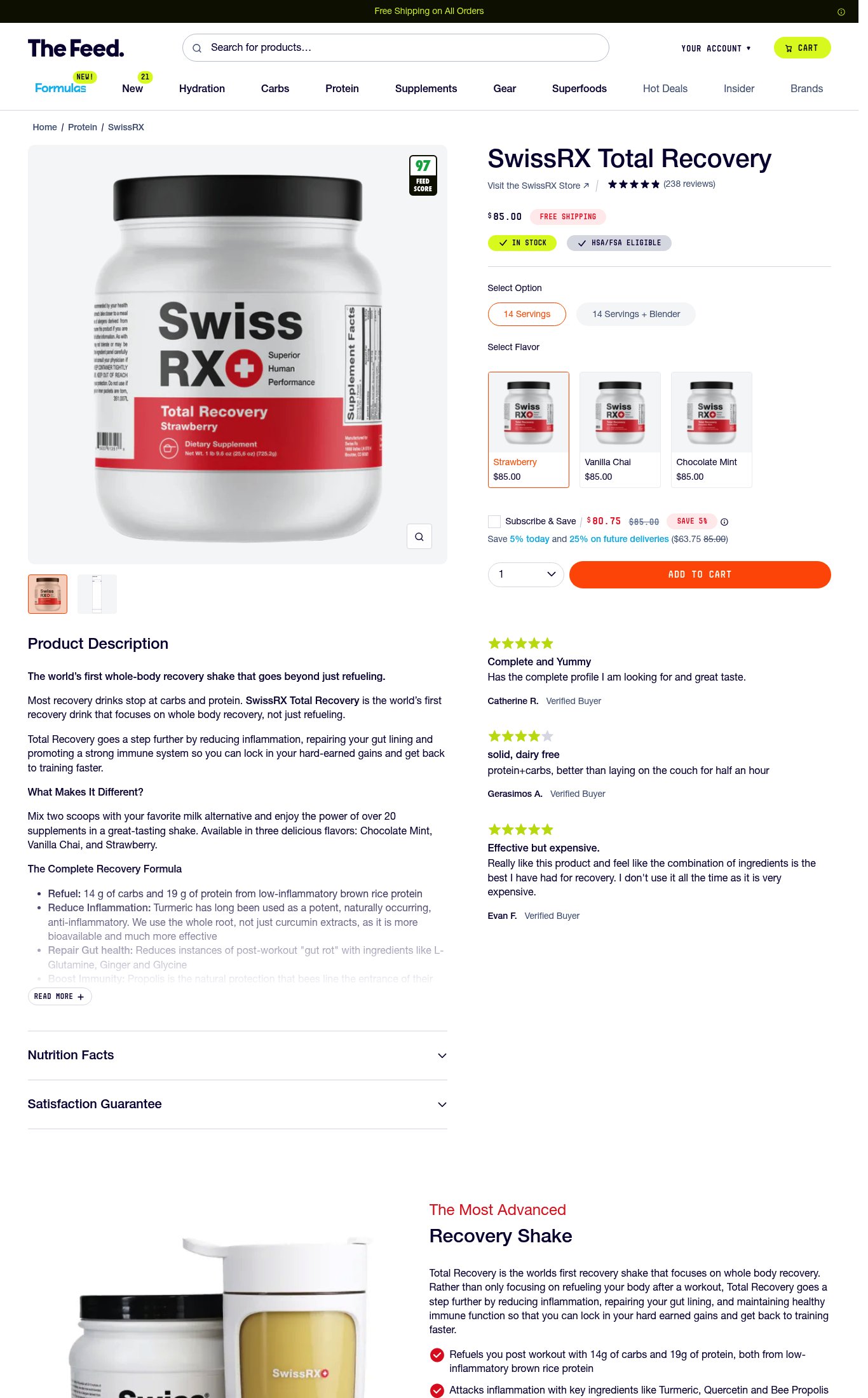 The Feed page