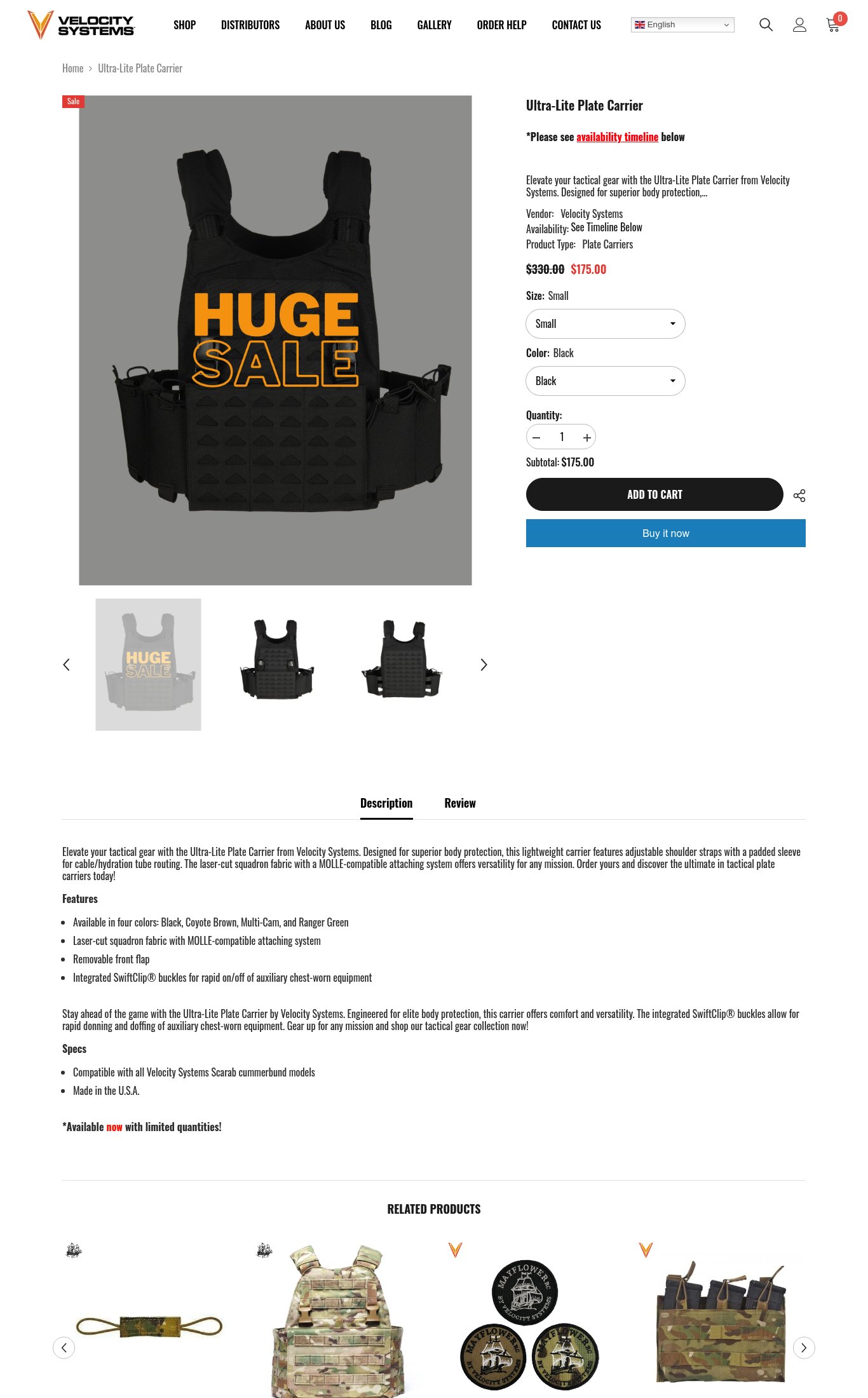Velocity Systems page