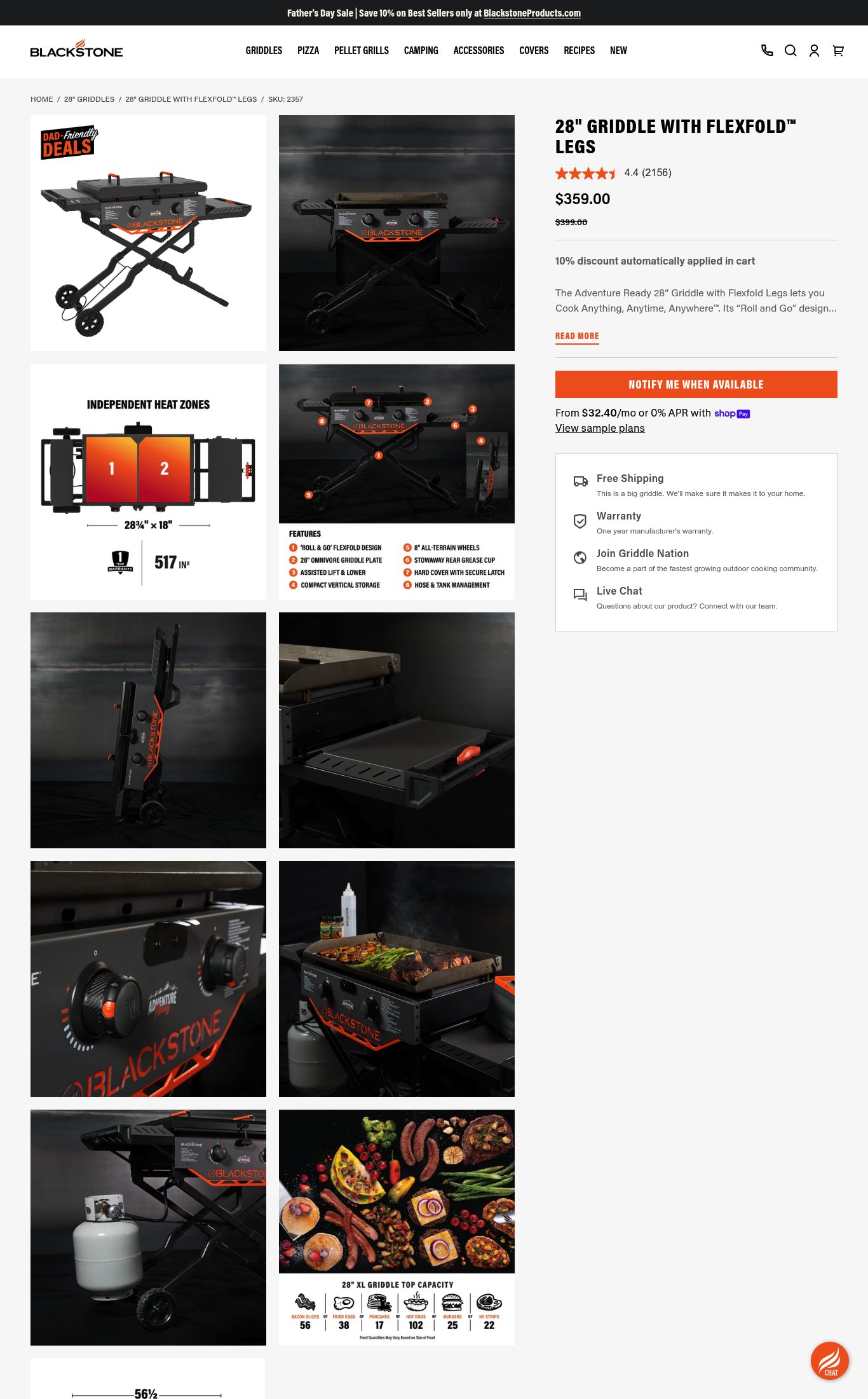 Blackstone Products page