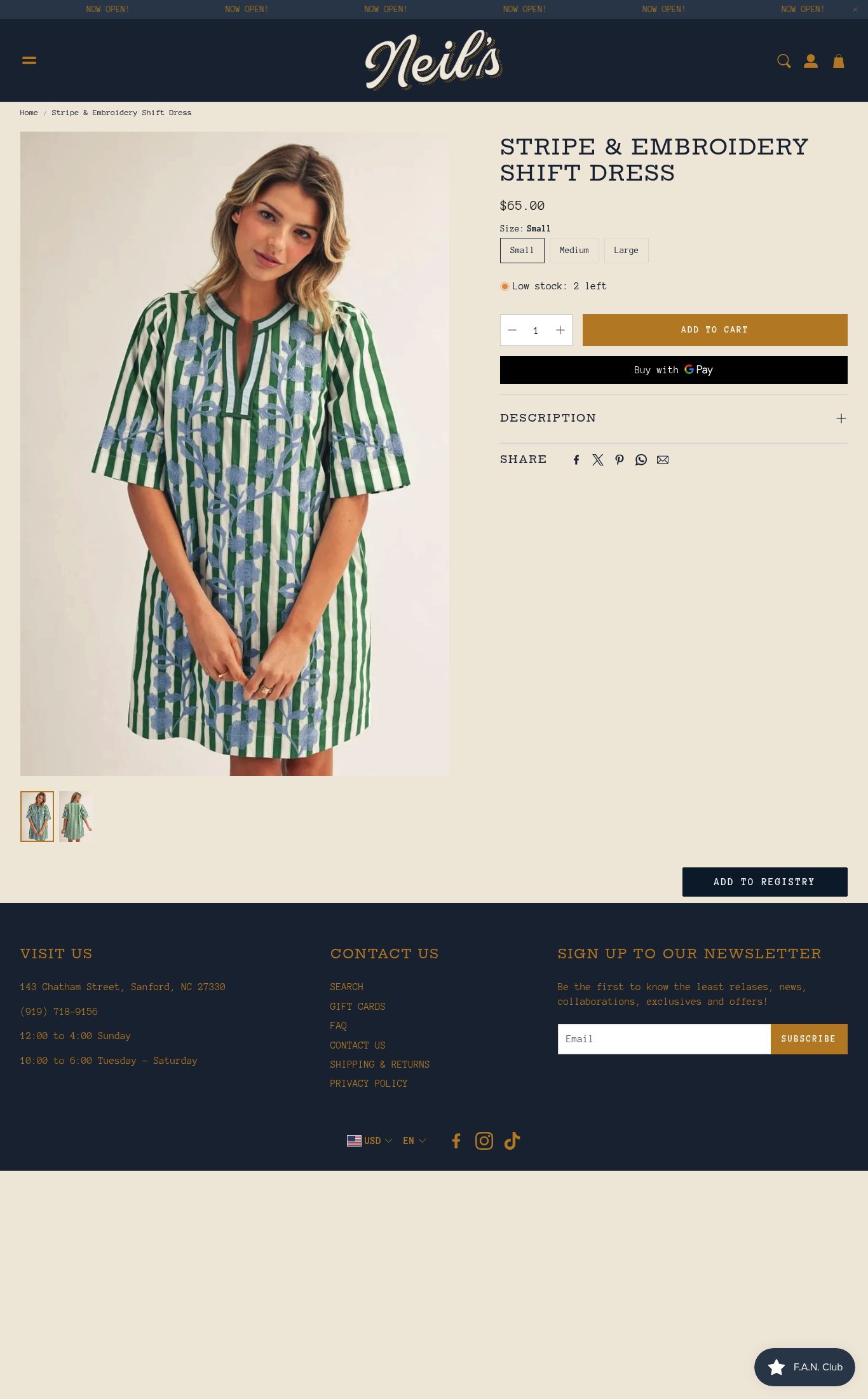 Neil's Apparel & Accents page