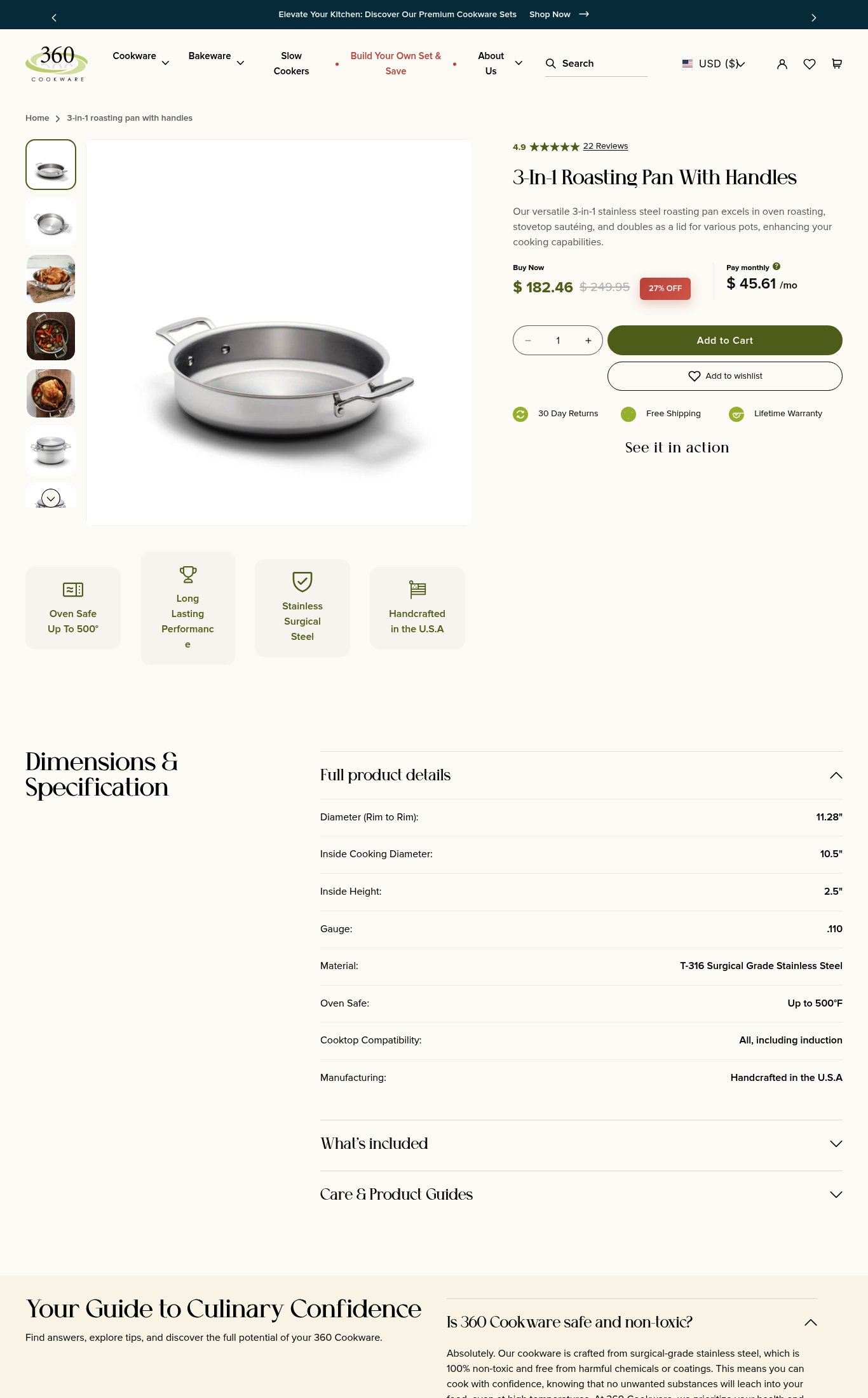 360 Cookware page