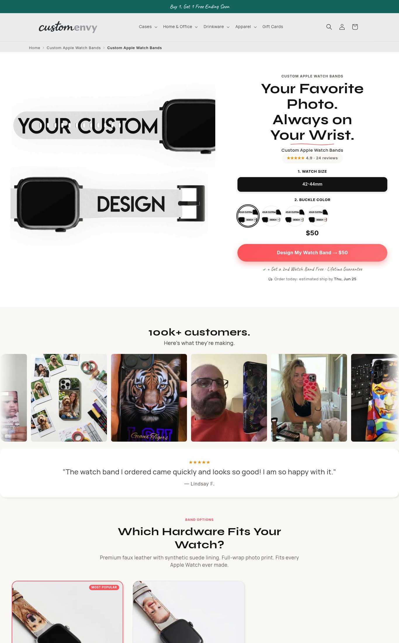 Custom Envy page