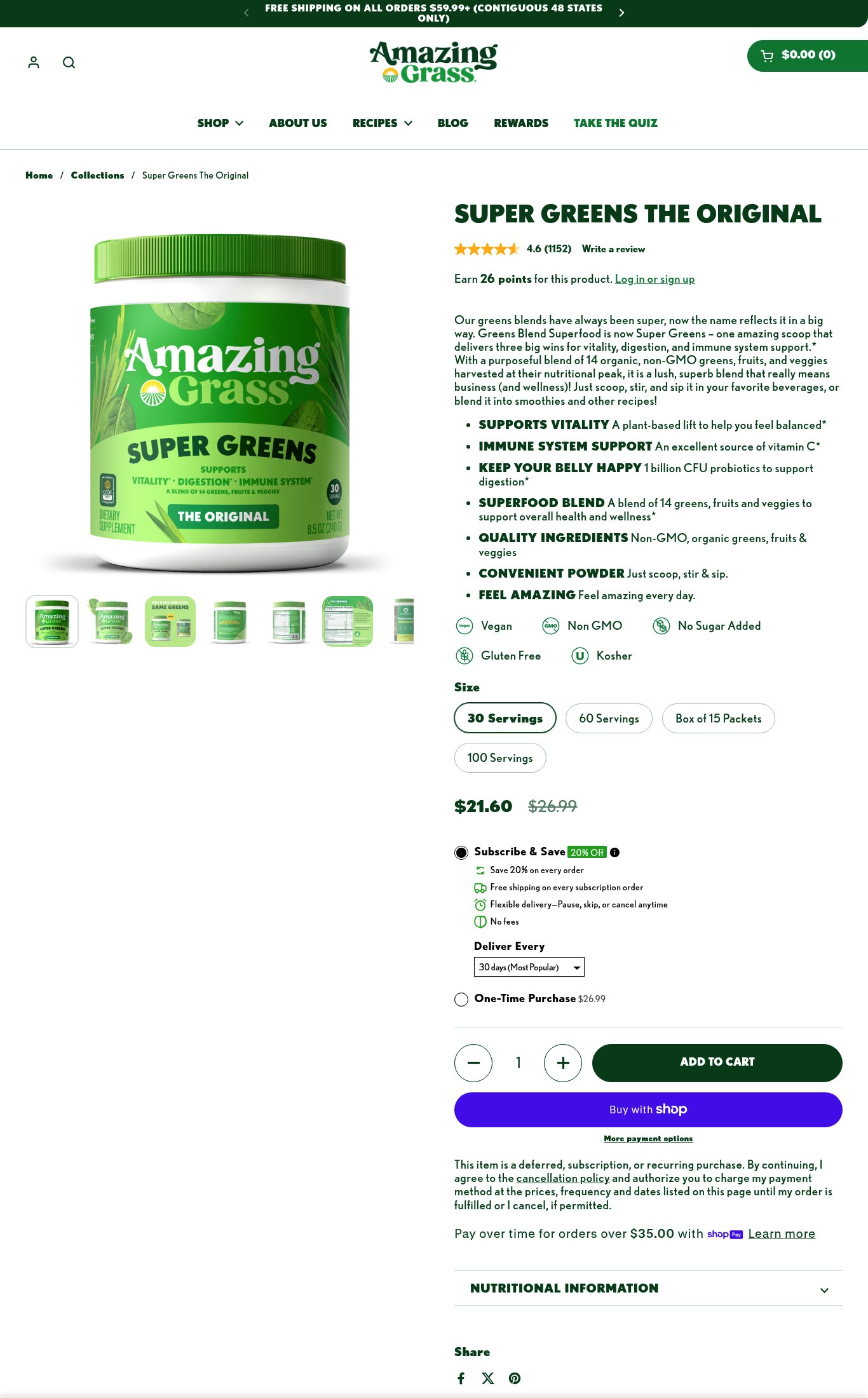 Amazing Grass page