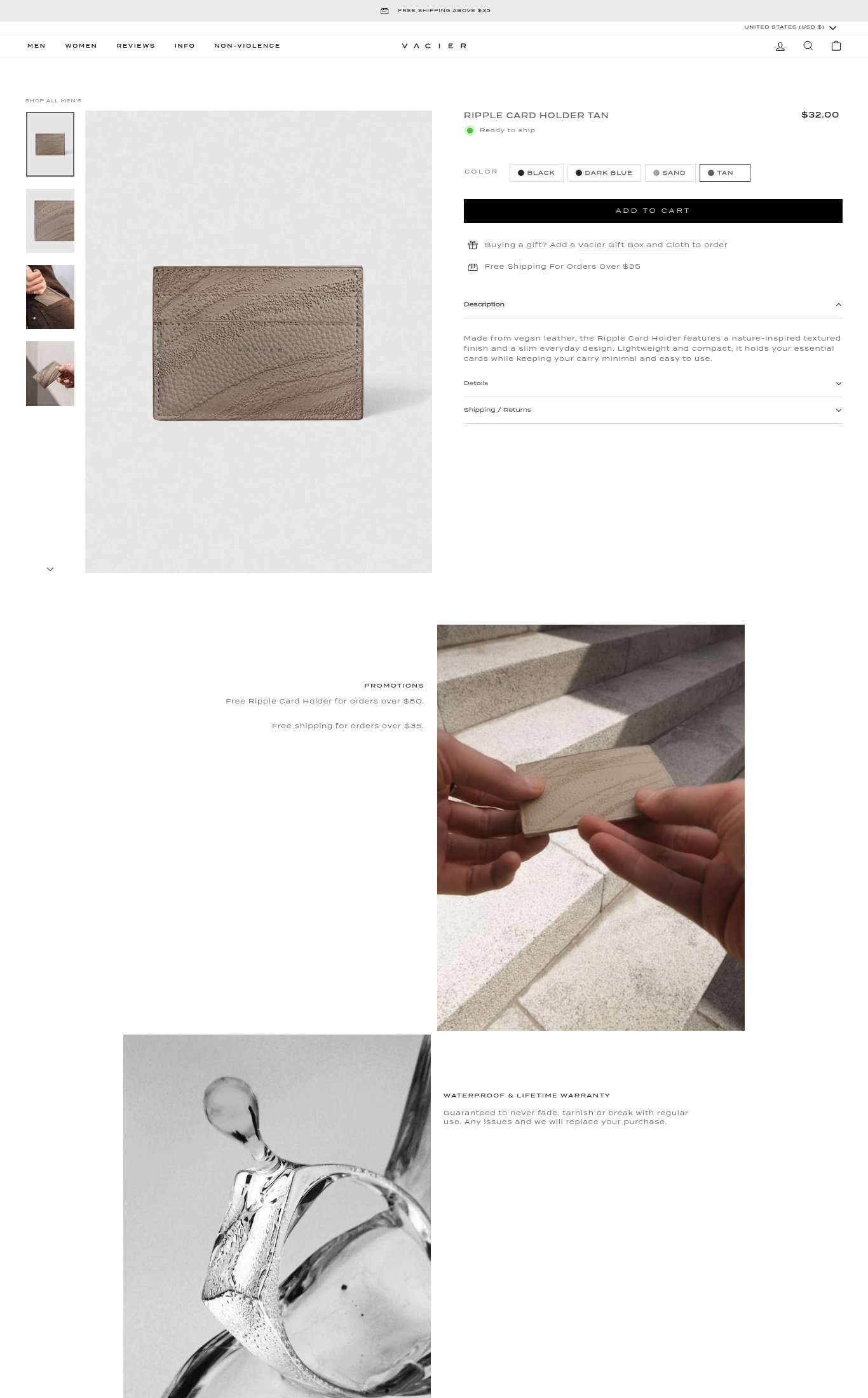 Vacier US page