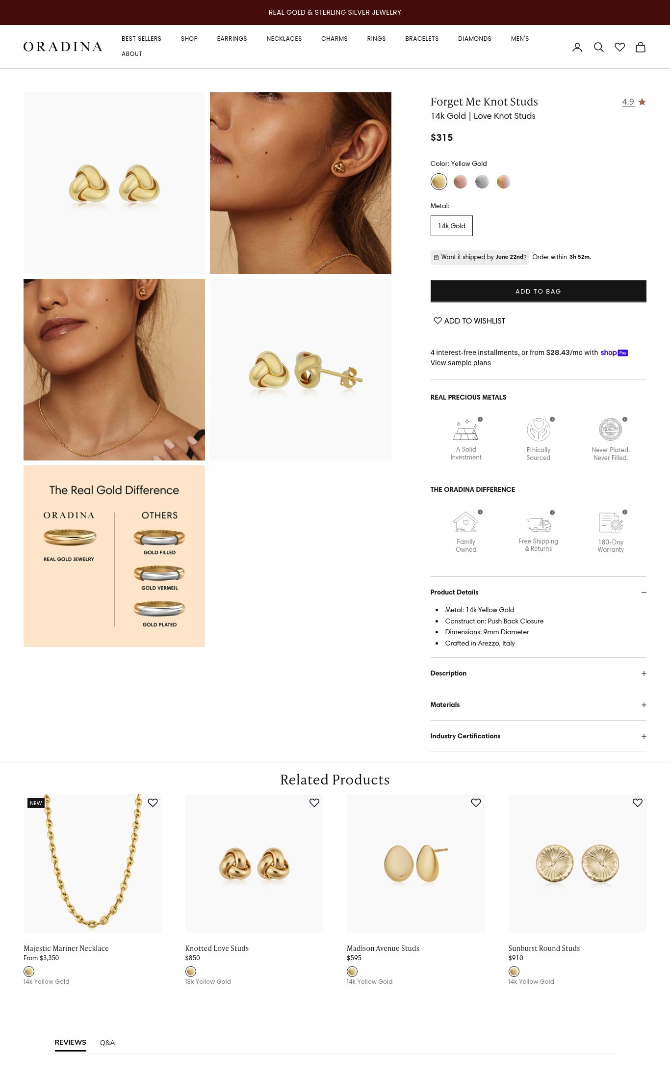 Oradina page