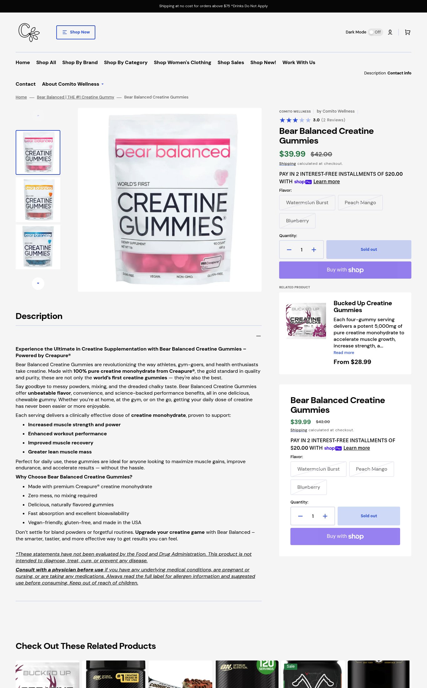 Comito Wellness / Bear Balanced page